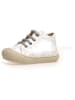 Naturino Leder-Lauflernschuhe "Cocoon" in Weiß/ Silber