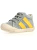 Naturino Leder-Sneakers "Macks" in Hellblau/ Gelb
