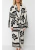 trendyol Kaftan in Creme/ Schwarz