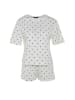 trendyol Pyjama in Weiß/ Schwarz