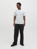 Jack & Jones Koszulka "Birk" w kolorze błękitno-białym