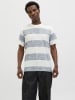 Jack & Jones Koszulka "Birk" w kolorze szaro-białym