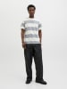 Jack & Jones Koszulka "Birk" w kolorze szaro-białym