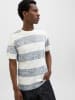 Jack & Jones Koszulka "Birk" w kolorze szaro-białym