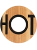 Maku Onderzetter "Hot" lichtbruin/zwart - Ø 20 cm