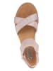 Skechers Skórzane sandały "Desert Kiss Secret Picnic" w kolorze jasnoróżowym
