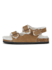 Ilse Jacobsen Leren sandalen lichtbruin