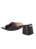 Liu Jo Leren slippers zwart