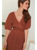 Rodier Lin Leinen-Kleid in Braun