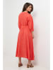 Rodier Lin Leinen-Kleid in Koralle