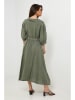 Rodier Lin Leinen-Kleid in Khaki