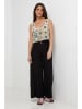 Rodier Lin Leinen-Marlenehose in Schwarz