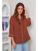Rodier Lin Linnen blouse bruin