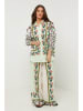 Rodier Lin Linnen blouse lichtgroen/wit