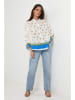 Rodier Lin Linnen blouse wit/blauw