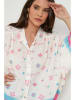 Rodier Lin Leinen-Bluse in Weiß/ Pink