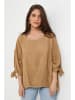 Rodier Lin Leinen-Bluse in Camel