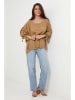 Rodier Lin Leinen-Bluse in Camel