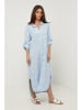 Rodier Lin Leinen-Kleid in Hellblau