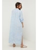 Rodier Lin Leinen-Kleid in Hellblau