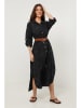Rodier Lin Leinen-Kleid in Schwarz