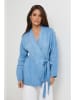Rodier Lin Leinen-Cardigan in Hellblau