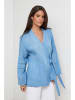 Rodier Lin Leinen-Cardigan in Hellblau