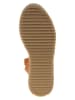 Pepe Jeans FOOTWEAR Leder-Keilsandaletten in Weiß/ Hellbraun