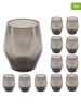 El Ganso 12er-Set: Wassergläser in Grau - 370 ml
