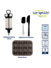 San ignacio 7-delige set: bakaccessoires "Kinvara" zilverkleurig/zwart