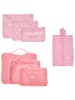 Charm 7-delige set: reisorganizers roze
