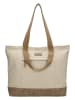 Beagles Shopper bag "Mount Fuji" w kolorze beżowym - 47 x 38 x 14 cm