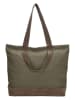Beagles Shopper bag "Mount Fuji" w kolorze khaki - 47 x 38 x 14 cm