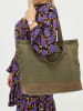 Beagles Shopper "Mount Fuji" in Khaki - (B)47 x (H)38 x (T)14 cm