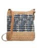 PE FLORENCE Schoudertas "Natural life" beige/donkerblauw - (B)25 x (H)25 x (D)8 cm