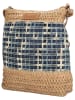 PE FLORENCE Schoudertas "Natural life" beige/donkerblauw - (B)25 x (H)25 x (D)8 cm