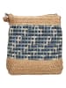 PE FLORENCE Schoudertas "Natural life" beige/donkerblauw - (B)25 x (H)25 x (D)8 cm