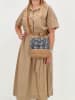 PE FLORENCE Schoudertas "Natural life" beige/donkerblauw - (B)25 x (H)25 x (D)8 cm
