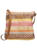 PE FLORENCE Schultertasche "Natural life" in Natur/ Rosa - (B)24 x (H)25 x (T)4,5 cm