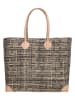 PE FLORENCE Torebka w kolorze czarno-beżowym - 37 x 35 x 23 cm