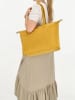 Charm Shopper bag "Buckingham Mono" w kolorze musztardowym - 51 x 33 x 14 cm