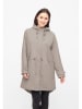 Derbe Regenmantel in Taupe