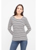 Derbe Longsleeve in Weiß/ Schwarz
