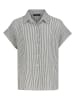Sublevel Bluse in Anthrazit/ Weiß