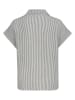 Sublevel Bluse in Anthrazit/ Weiß