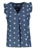 Sublevel Bluse in Blau/ Weiß