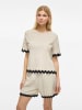 Vila Shirt in Beige/ Schwarz