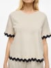 Vila Shirt in Beige/ Schwarz