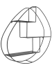 House Nordic Regał ścienny "Wrexham" w kolorze czarnym - Ø 60 cm