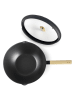 Ibili 2tlg. Set: Wok in Schwarz - Ø 30 cm
